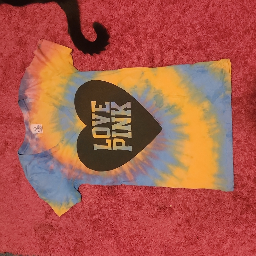 Vs pink custom made tie dye